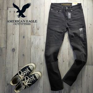 未使用☆AMERICAN EAGRE アメリカンイーグル☆SUPER SKINY BLACK WASH ストレッチ デニム レディース W26 S910