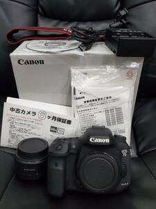 1円～　美品 Canon キヤノン EOS 7D MarkⅡ　レンズ　EF lens 50mm 1.8 STM 付属品　取説　ストラップ　充電器　ケーブル　CD