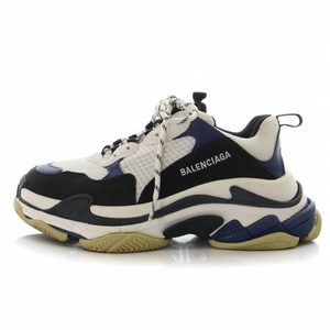 バレンシアガ BALENCIAGA Triple S トリプルエス スニーカー 536737 靴 シューズ UK7 27cm 白 ホワイト 紺 ネイビー /DK メンズ