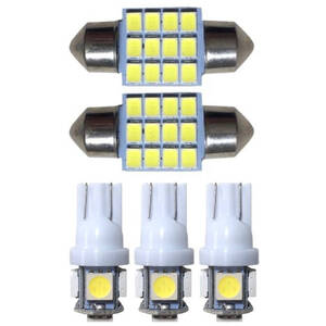 5個セット！L375/385S タント カスタム LED ルームランプセット T10 COB 車内灯 ホワイト カー用品