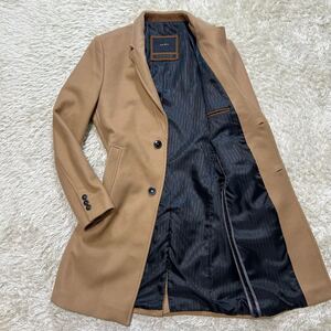 超人気!!!ザラ【お洒落な一着】ZARA チェスターコート　ロングコート　キャメル　S〜M位