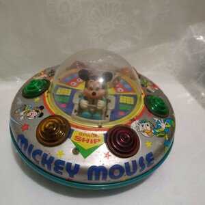希少！ ミッキーマウス　ディズニー　スペース ブリキ製 増田屋 SPACE SHIP マスダヤ　スペースシップ　玩具　1980年