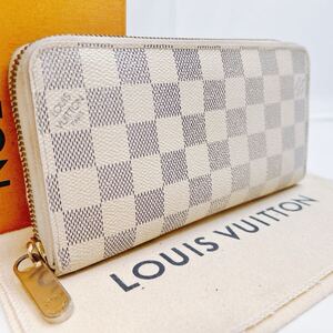 A464【外観極美品】LOUIS VUITTON ルイヴィトン ダミエアズール ジッピーウォレット ラウンドファスナー 長財布 ウォレット N41660/VI4017 