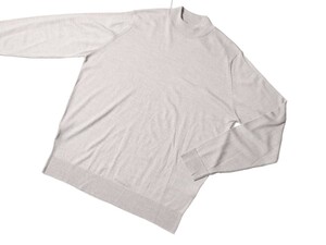  メンズ L ジョンスメドレー 最高級メリノウール モックネックセーター KILDAY GREY FLEECE JOHN SMEDLEY イギリス製★