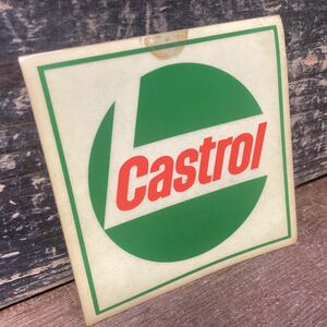 当時物【 Castrol 】 カストロール クリアーデカール ステッカー 新品 検) VINTAGE 旧車 走り屋 レーサー 昭和レトロ 黄ばみ ヤラレ ヤレ