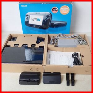 動作品 WiiU 本体 32GB クロ プレミアムセット 箱説付 任天堂 Nintendo 即決【20