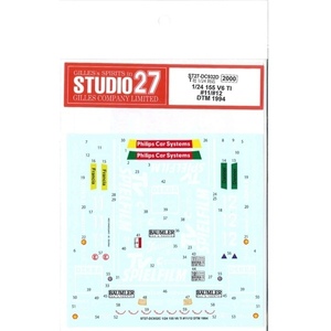 【STUDIO27】1/24 155 V6 TI #11/12 DTM 1994 デカール