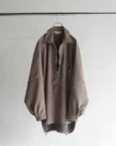 VEGAN LEATHER SKIPPER LONG LS ZIP SHIRT