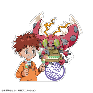 【新品/公式】デジモンアドベンチャー ダイカットステッカー 泉光子郎＆テントモン 食べ物わけっこ 公式グッズ colleize