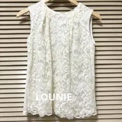 LOUNIE ノースリーブトップスレースタンクトップ1