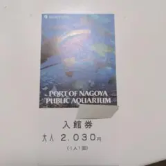 名古屋港水族館　入館券大人1枚