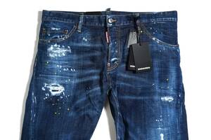 【新品/正規品】完売モデル 9.7万 52 Dsquared2 ディースクエアード SEXY TWIST JEAN S71LB0624 ラグジュアリー ストレッチ デニム