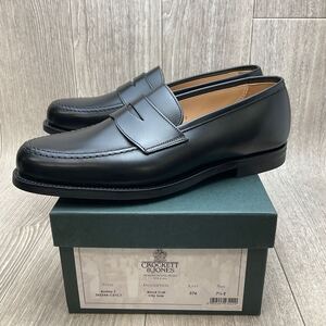 【アウトレット】CROCKETT&JONES◆BOSTON2◆ブラック◆サイズ7.5(25.5cm) 紳士革靴コインローファー英国製クロケットアンドジョーンズ