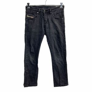 DIESEL デニムパンツ W29 ディーゼル BELTHER ボタンフライ ブラック 古着卸 アメリカ仕入 2305-553