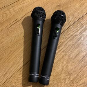 TOA WM-1265B ワイヤレスマイク　ハンドマイク　WIRELESS MICROPHONE 2台セット　電池ボックスヒビあり