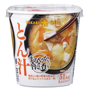 ひかり味噌 カップみそ汁 まろやかな旨みと香り とん汁 1食 ×6個