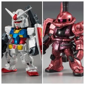 ガンダムコンバージ 劇場前売特典2個 オリジン版ガンダム メタリック&シャア専用ザクⅡ(フル装備) メタリック GUNDAM CONVERGE/フィギュア