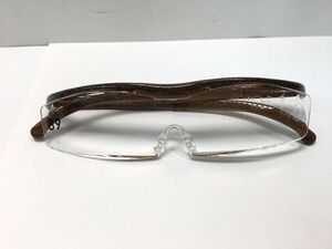 u1157 展示美品 ハズキルーペ 1.６倍 ラメｘブラウン クリアレンズ Hazuki 拡大鏡 老眼鏡 リーディンググラス[パケプラ無料]