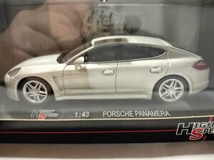 未開封　1/43 HIGHT SPEED ポルシェ パナメーラ ブリリアントシルバー PANAMERA　ミニカー　PORSCHE PANAMERA