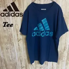 【C32】adidasアディダス　ビッグロゴプリントデザインTee