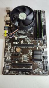 ASRock/H87 Pro4 (LGA1150、DDR3) 中古ジャンク品 起動不可、部品取り CPU(i5-4670)、クーラー、メモリ4Ｇ(2G×2)付属