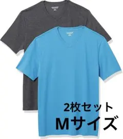 Amazon Essentials Tシャツ Vネック 半袖 メンズ 2枚 M