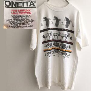 【52】オニータ Tシャツ ビンテージ USA 80s 90s アラスカ 動物