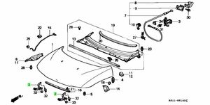 HONDA ホンダ BEAT E-PP1ビート ボンネットヒンジ HINGE BONNET Genuine Honda JDM KEI CAR JAPAN NEW OEM PATRS 新品 未使用品 純正部品