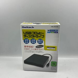 ◎(D107）美品 Owltech OWL-EFD/U(B) USBフロッピーディスクドライブ 1.44MB 2HD 軽量スリム Windows10動作確認済み（辛4）