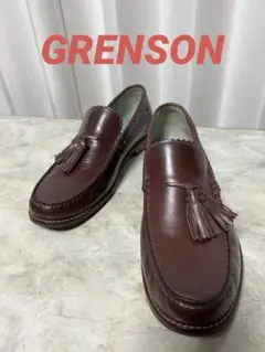 GRENSONグレンソン　タッセルローファー　赤茶　あずき色　UK8E