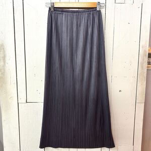 プリーツプリーズ PLEATS PLEASE ロングスカート グレー グレイ 灰色 マキシ丈 イッセイミヤケ サイズ2 M〜Lサイズ