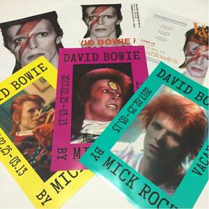 DAVID BOWIE BY MICK ROCK 展覧会 3種類 チラシ 全6枚 セット ★ デヴィッド・ボウイ ミック・ロック VACANT フライヤー flyer flier