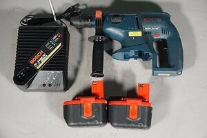 ◎ BOSCH ボッシュ 24V バッテリーハンマードリル 充電器 バッテリー2個付き AL2498FC ※動作確認済み GBH24VF