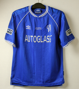 99-00 チェルシーCFC Chelsea(H)#25 ゾラ ZOLA 半袖 UMBRO正規 FA Cup仕様 L