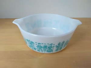 パイレックス　キャセロール　バタープリント　1 1/2PT.　OLD PYREX　Butterprint　USAビンテージ