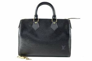 【超美品】LOUIS VUITTON ヴィトン スピーディ25 エピ レザーハンドバッグ ブラック レディース ブランド鞄 本革【MI6】