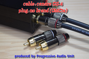 ■■ Canare GS-6(BK)＋RCA Gp_plug（OMC1a）/0.30m×2本