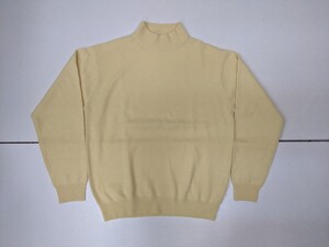 8．カシミヤ 100 VOLUNT イトーヨーカ堂 モックネックニットセーター cashmere カシミア メンズL グリ―ム色系 x405