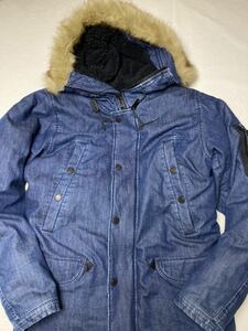 ◆ LEVI’S ◆ リーバイス 良好 DENIM DOWN DAVIDSON PARKA デニム N-3B ダウンパーカー モッズコート ジャケット S