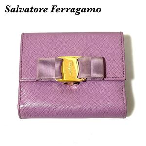 Salvatore Ferragamo フェラガモ ヴァラ リボン 二つ折り財布