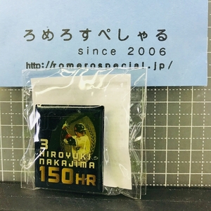 ☆【未開封ピンバッジ】♯3中島裕之/Hiroyuki Nakajima/中島宏之/150本塁打/埼玉西武ライオンズ【ピンズ/ピンバッチ/野球】巨人