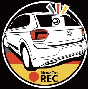 車種やカラー変更可　vw ポロ　ドライブレコーダー　ドラレコ　ステッカー　カッティングステッカー