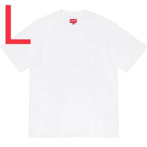 Supreme Laser Cut S Logo Pocket Tee White Lサイズ シュプリーム レーザーカットSロゴ ポケット Tシャツ ホワイト