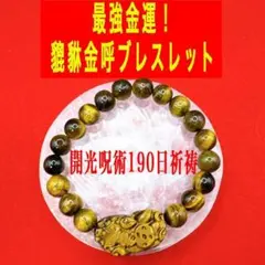 金運アップに特化！強力な金運を引き寄せる御祈祷【貔貅金呼ブレスレット】財運　当選