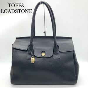 【極美品☆大容量】TOFF&LOADSTONE トートバッグ 総柄 ブラック