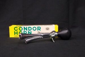 ★未使用 当時物 ★condor horn No.14 コンドルホーン 2連ホーン ラッパ 昭和レトロ デコチャリ 自転車パーツ ビンテージ bmx