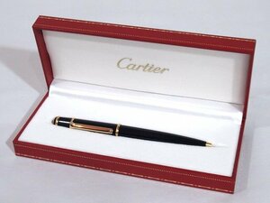 ◆超美品◆Cartier カルティエ*ディアボロ ドゥ*ブラックコンポジット*ブルーカボション*ボールペン*ツイスト式*筆記確認済*ケース付き