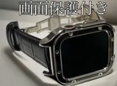 A1@アップルウォッチ　ケース　レザー 本革ベルト Apple Watchバンド