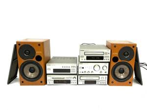 【ジャンク品】ONKYO/オンキヨー システムコンポ T-405X/MD-105X/C-705X/A-905X/K-505X スピーカー D-062AX オンキョー (50786NT3) 