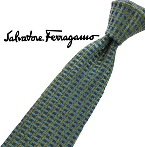 491/ Salvatore Ferragamo サルヴァトーレ フェラガモ 中古 USED ネクタイ